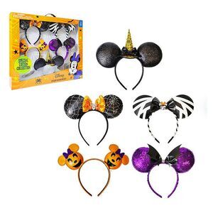 Disney Halloween Ears Deluxe Headband Set 5 pcs. MICKEY/MINNIE SPECIAL ED NEW!!